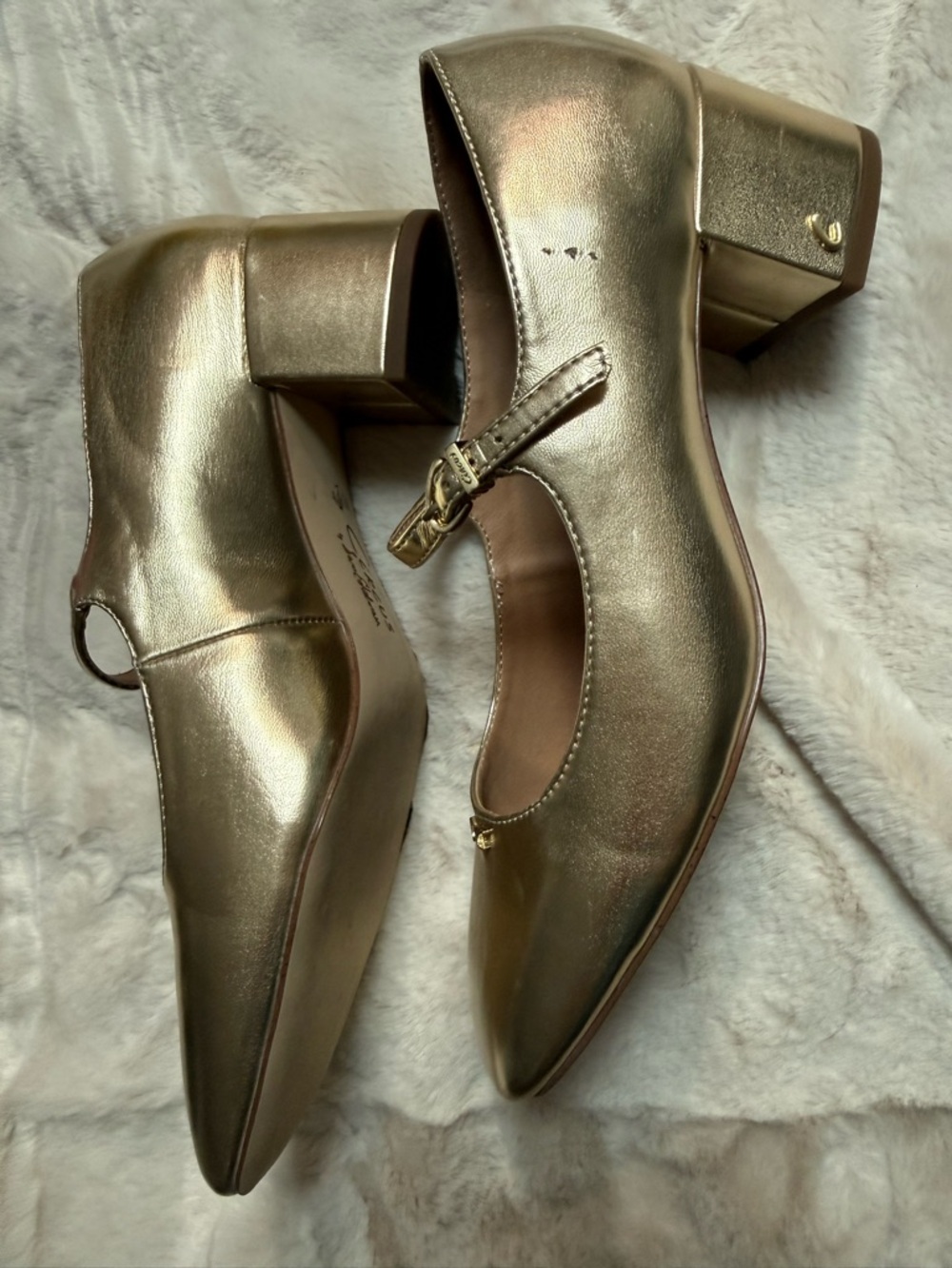 Circus by Sam Edelman Gold chunky heels - Picture 3 of 4